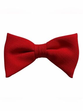 Royal 60s Vtg Rust Resistant Red Bow Tie Mid Century Clip On Formal Menswear